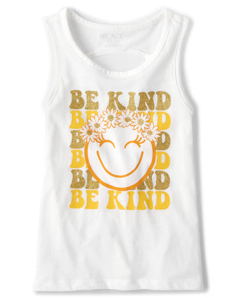 The Children's Place Girls' Sleeveless Graphic Tan