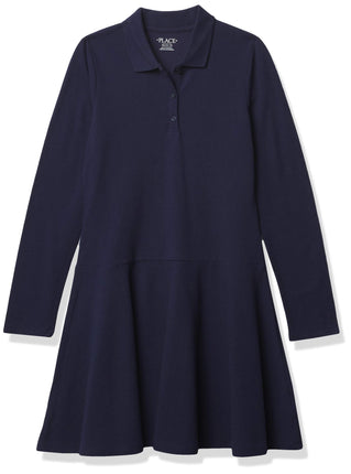 The Children's Place Big Girls' Long Sleeve Polo D