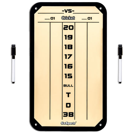 GoSports Dry Erase Steel Darts Scoreboard - Cricke