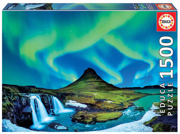 Educa Puzzle* - 1500 Pieces - Aurora Borealis, Ice