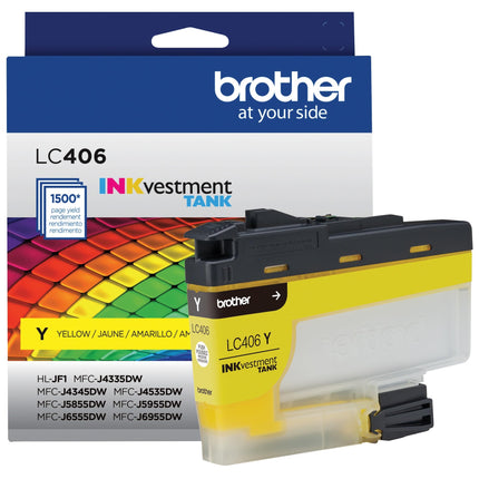 Brother Genuine LC406Y Standard Yield Yellow INKve