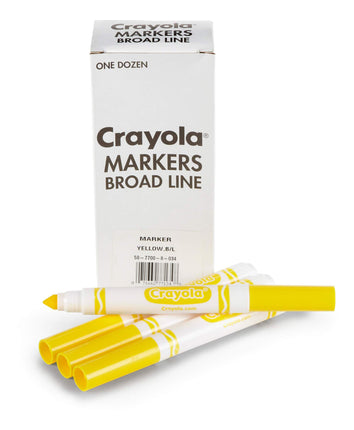Crayola 12 Count Original Bulk Markers, Yellow