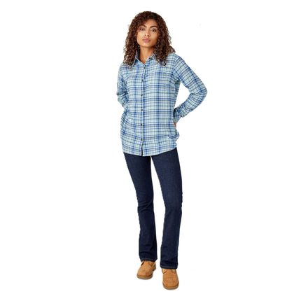 Dickies Womens Shirt Ls, Blue, XXS