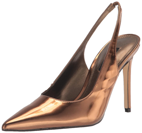 Nine West Women's Feather Pump, Bronze, 5.5