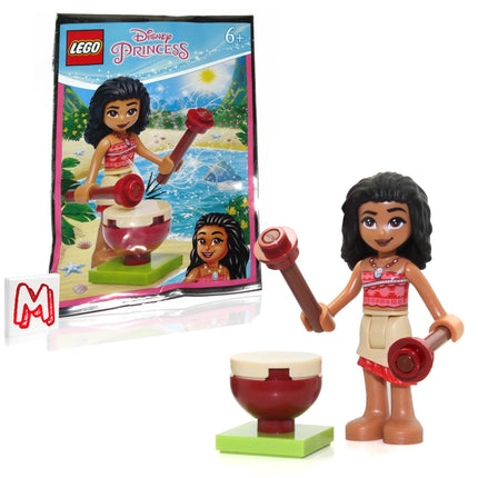 LEGO Disney MiniFigure - Moana (Red Skirt, Pink Fl