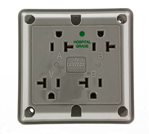 Leviton 21254-HGY 20 Amp, 125 Volt, Industrial Ser