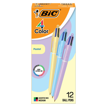 BIC 4 Color Pastel Ballpoint Pen with 1.0 mm Mediu
