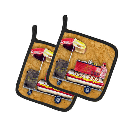 Caroline's Treasures Hot Dog Pair of Pot Holders 8