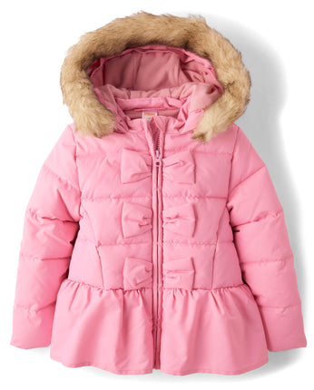 Gymboree girls And Toddler Puffer Jacket, Pink Rib