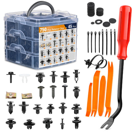 GOOACC 795Pcs Car Push Retainer Clips & Auto Faste