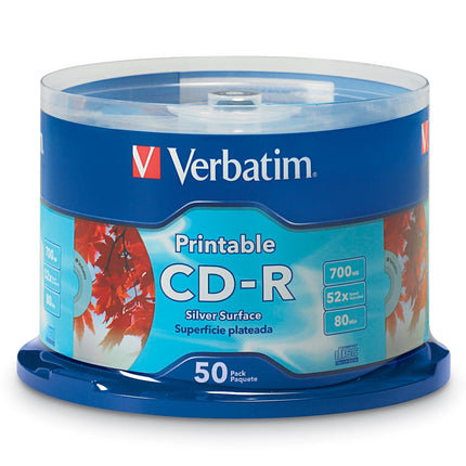 Verbatim 700MB 52x 80 Minute Inkjet Printable Reco