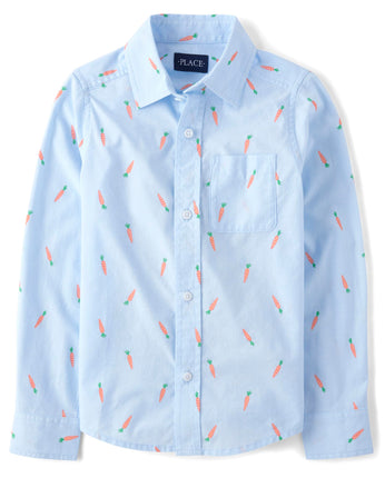 The Children's Place Boy's Long Sleeve Button Down
