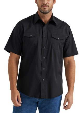 Wrangler Men's Sport Western Basic Two Pocket Shor
