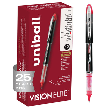 uniball Vision Elite Roller Ball Pen, Stick, Extra
