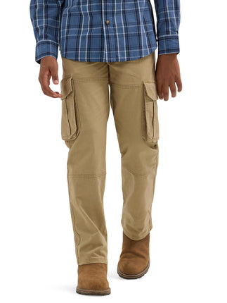 Wrangler Boys' Charge Cargo Pant, Kelp, 5