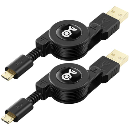 Cable Matters (2-Pack) Gold-Plated Retractable USB