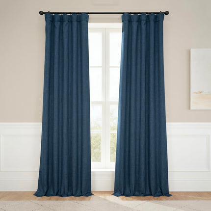 HPD Half Price Drapes Faux Linen Room Darkening Cu