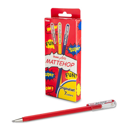 Pentel Mattehop K110-V7STA Gel Pens, 1.0 mm, Bold