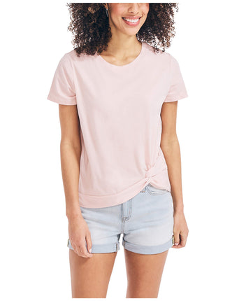 Nautica Women's Classic Fit Side Knot Top - Pink -