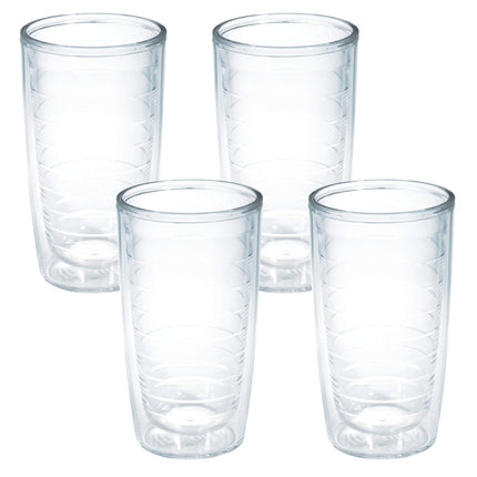 Tervis 4-Pack Tumbler, 16-Ounce, Clear
