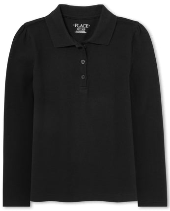 The Children's Place Girls Long Sleeve Pique Polo,