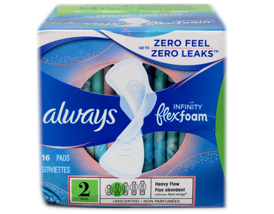 Always Pads Size 2 Infinity With Flex Foam 14 Coun