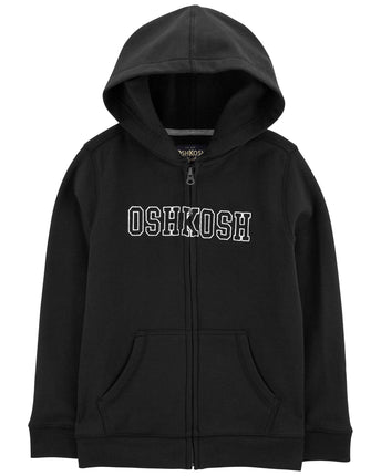 OshKosh B'Gosh Boys' Logo Hoodie, Very Black, 6 Ye