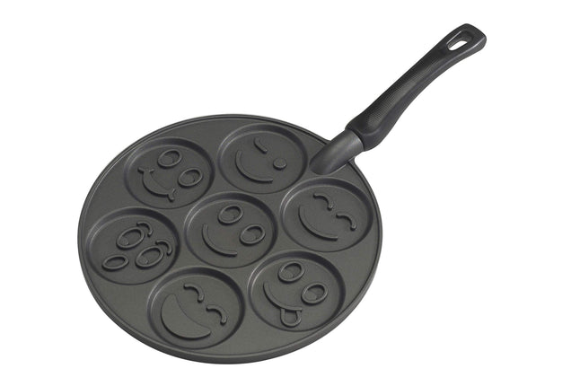 Nordic Ware Smiley Face Pancake Pan, Cast-Aluminiu