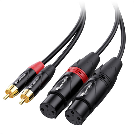 Cable Matters Dual XLR to RCA Cable 10 ft, XLR Fem