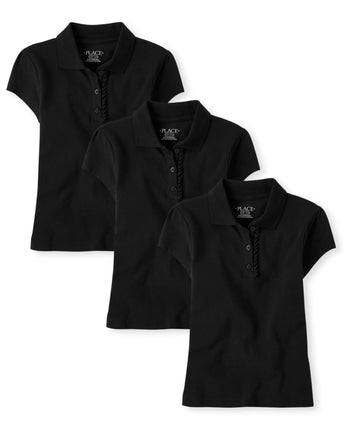 The Children's Place Girls Short Sleeve Ruffle Piq