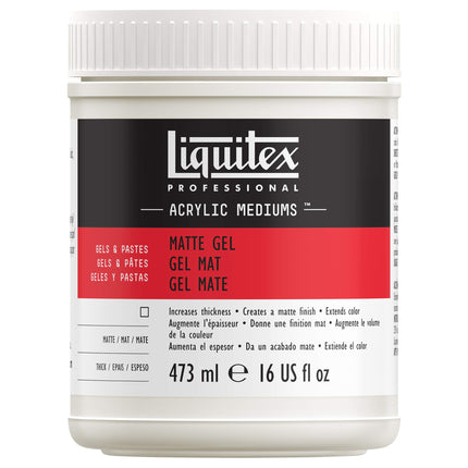 Liquitex Matte Gel Medium, 16-Ounce