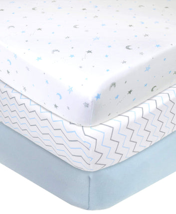 American Baby Company 3 Pack Printed 100% Natural