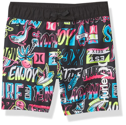 Hurley Boys' Printed Pull on Swim Trunks, Multi/St