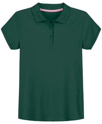 Izod Girls' School Uniform Short Sleeve Polo Shirt