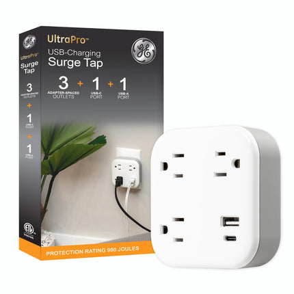 GE UltraPro 3-Outlet Surge Protector, Outlet Exten