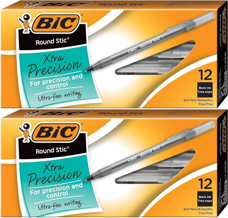 BIC Round Stic Xtra Precision Ball Pen, Fine Point