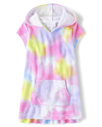 The Children's Place Girls' Hoodie Swim Coverup, N