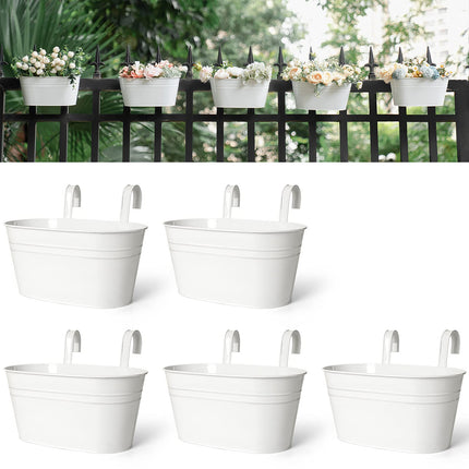 Dahey 10.5 Inch Metal Iron Hanging Flower Pots for