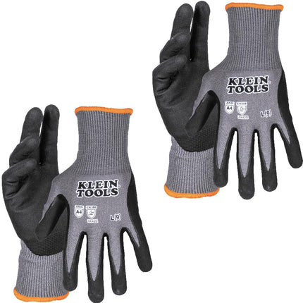 Klein Tools Knit Dipped Gloves, Cut Level A4, Touc