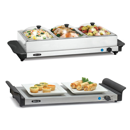 BELLA 3 x 1.5 Quart Triple Electric Buffet Server,