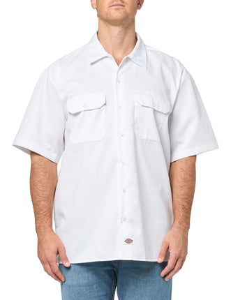 Dickies Mens Short-Sleeve Work Shirt, 3XT, White