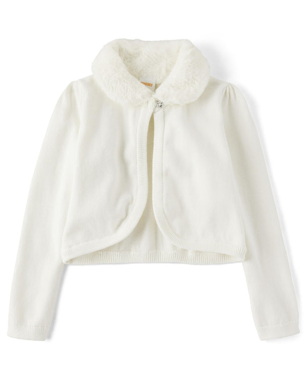 Gymboree Girls' Dressy Vests and Shrugs, Soft Whit