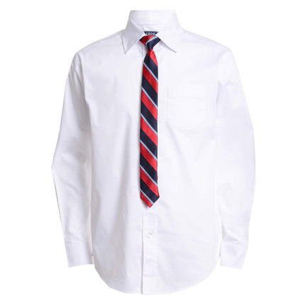 IZOD Boys' Long Sleeve Dress Shirt with Tie, Dress