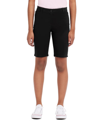 IZOD Women's Juniors Uniform Skinny Bermuda Stretc