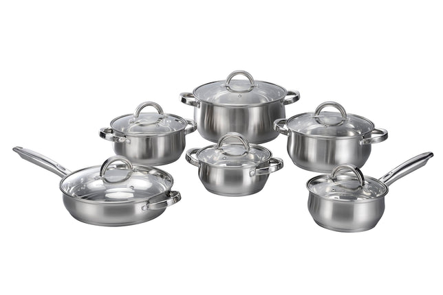 12-Piece Induction Ready Stainless Steel Cookware