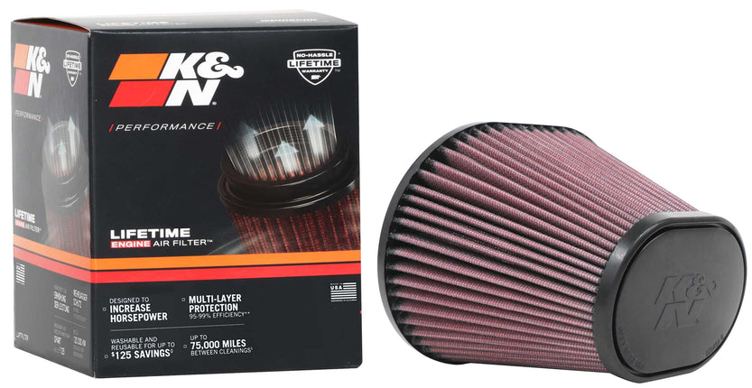 K&N Air Filter Universal Oval/Conical 100 mm Flang