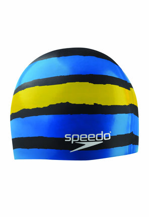 Speedo Silicone 'Flash Forward' Swim Cap, Black/Gr