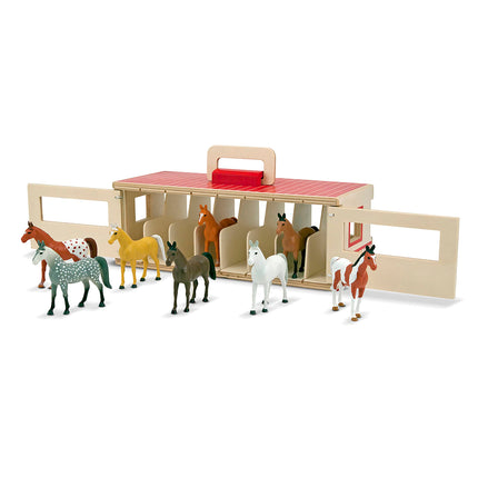Melissa & Doug Show-Horse Stable | Wooden Play Set