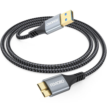 FEMORO Hard Drive Cable 3ft 5Gbps Data Transfer, E