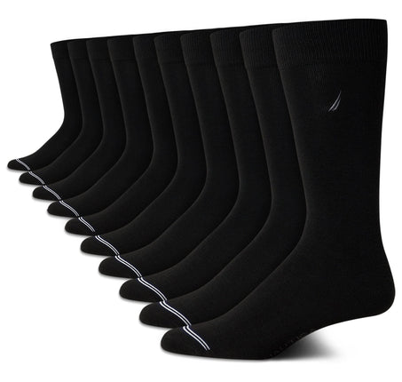 Nautica Men’s Dress Socks – Patterned Crew Socks (